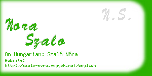 nora szalo business card
